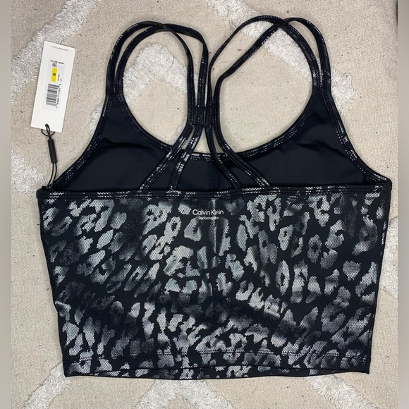 Calvin Klein Performance- Black and Leopard Sports Bra NWT - Picture 3 of 4